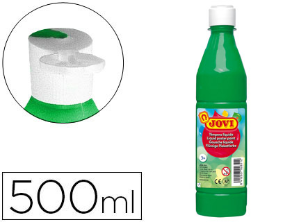 Témpera líquida Jovi escolar 500ml. verde medio